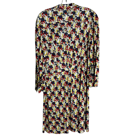 Balenciaga Paris Short Dress Size 36 Multicolor Abstract Print Long Sleeve - Picture 6 of 9